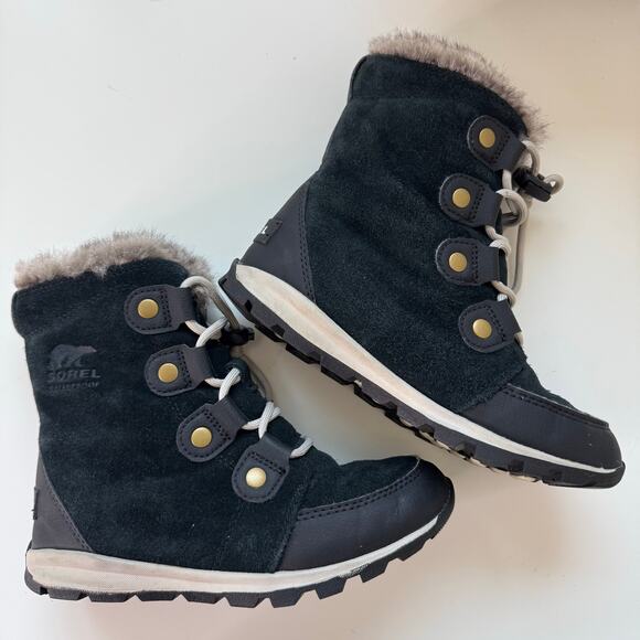 NEW Sorel Explorer Whitney Joan Waterproof Boots Girls size 2 Snow Rain - Picture 1 of 11